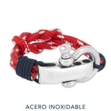 Pulsera - Anzio Double Knot Red III Stainless Steel