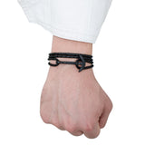 Pulsera - Gaeta Anchor Big Black Braided BK