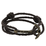 Pulsera - Gaeta Anchor Big Brown Braided Leather OC
