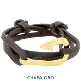 Pulsera - Gaeta Hook Brown Leather GP