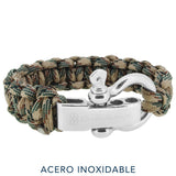 Pulsera - Light Black Green Camo Stainless Steel