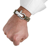 Pulsera - Light Black Green Camo Stainless Steel