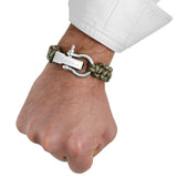 Pulsera - Olive Dark Green Camo Stainless Steel