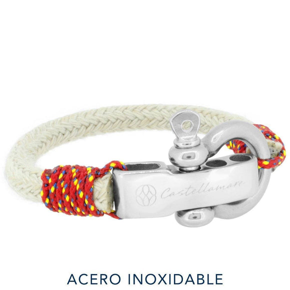 Pulsera - Portofino Beige Red Stainless Steel