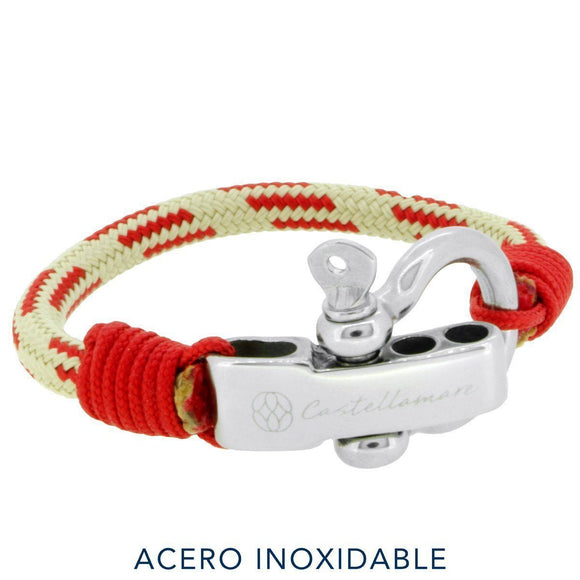 Pulsera - Portofino Sand Solid Red Stainless Steel
